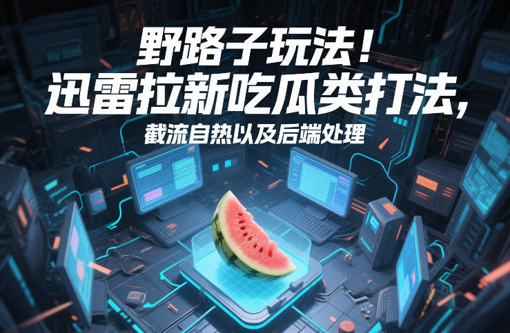 野路子玩法!迅雷拉新吃瓜类打法,截流自热以及后端处理-资源宝库