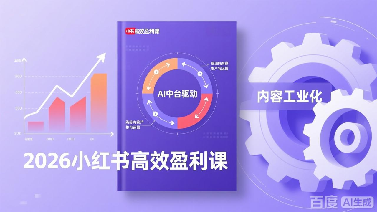 2026小红书高效盈利课，流量双引擎+内容工业化+AI中台驱动，构建可复制的千万级营收模型-资源宝库