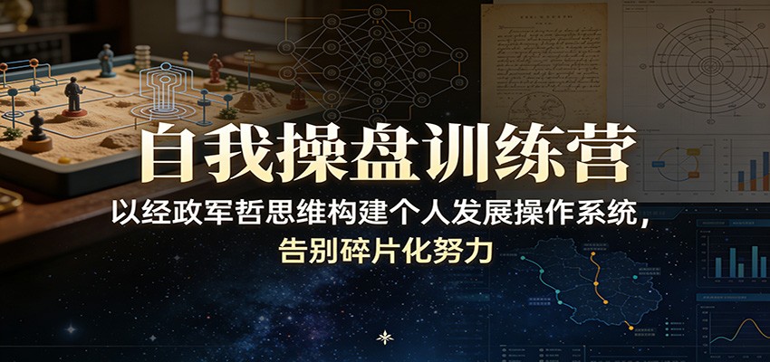 自我操盘训练营：以经政军哲思维构建个人发展操作系统，告别碎片化努力-资源宝库