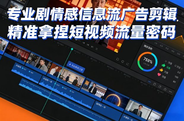 专业剧情感信息流广告剪辑,精准拿捏短视频流量密码-资源宝库