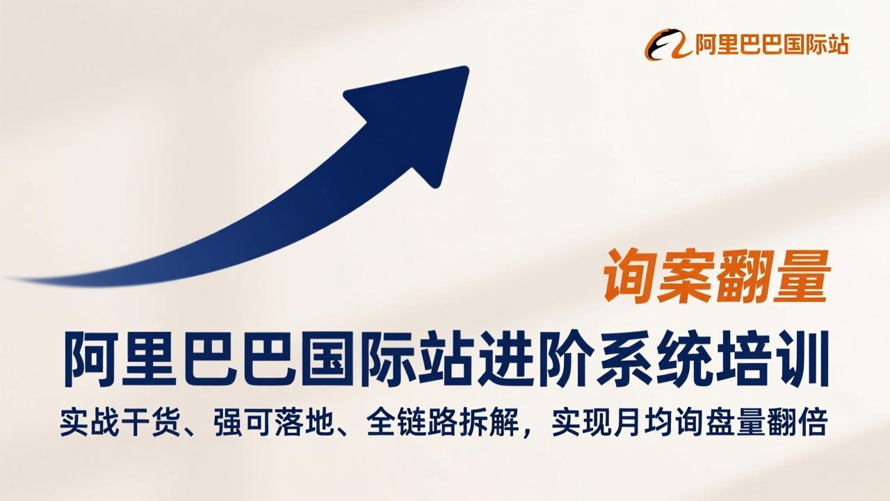 阿里巴巴国际站进阶系统培训，实战干货、强可落地、全链路拆解，实现月均询盘量翻倍-资源宝库