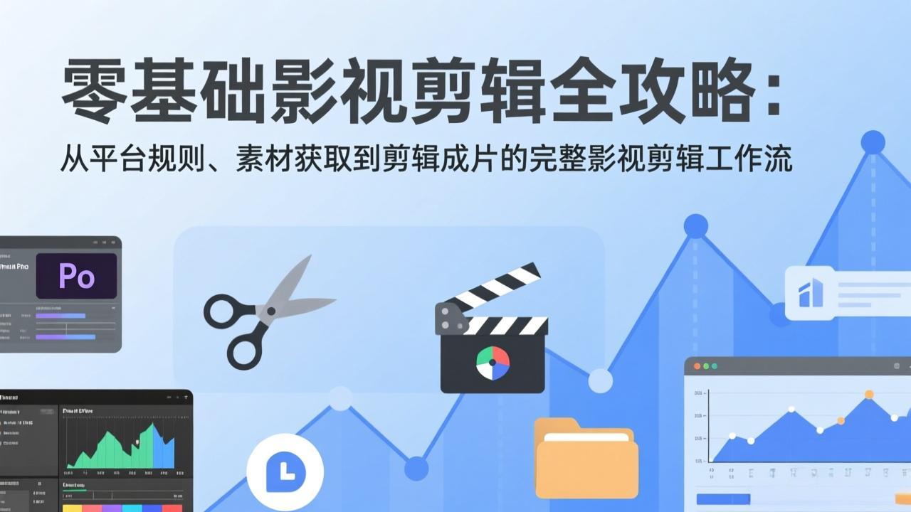 零基础影视剪辑全攻略:从平台规则、素材获取到剪辑成片的完整影视剪辑工作流-资源宝库