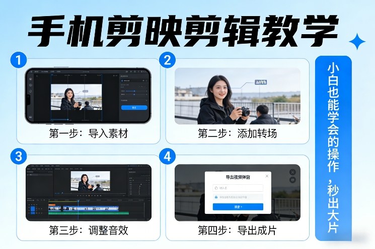 手机剪映剪辑教学，小白也能学会的操作，秒出大片-资源宝库