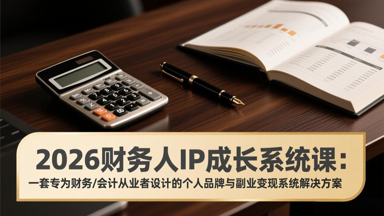 2026财务人IP成长系统课:一套专为财务/会计从业者设计的个人品牌与副业变现系统解决方案-资源宝库