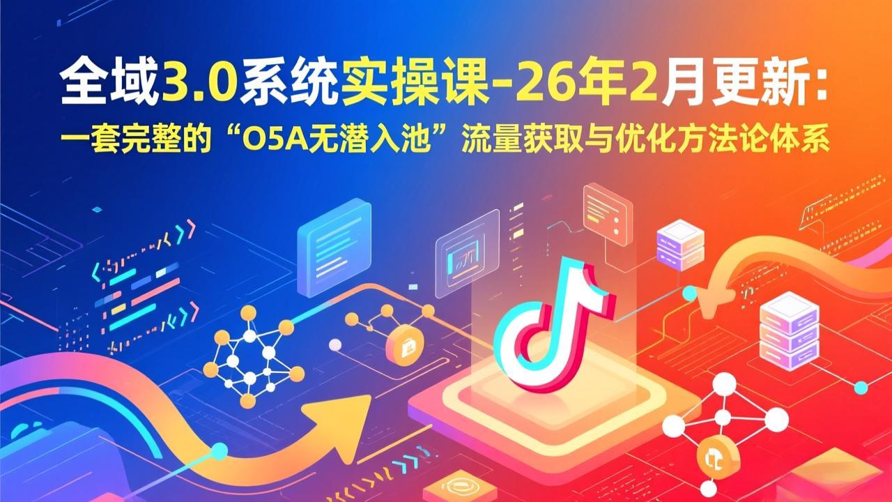全域3.0系统实操课-26年2月更新：一套完整的“O5A无潜入池”流量获取与优化方法论体系-资源宝库