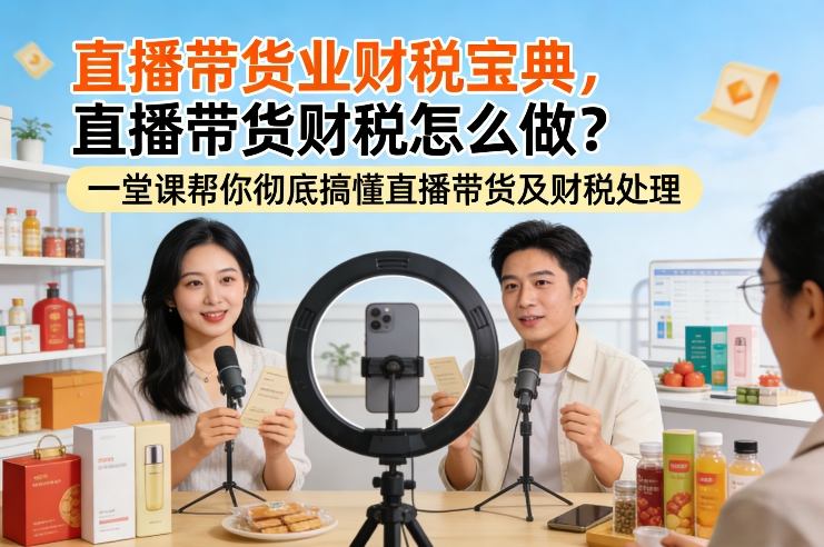 直播带货业财税宝典,直播带货财税怎么做?一堂课帮你彻底搞懂直播带货及财税处理-资源宝库