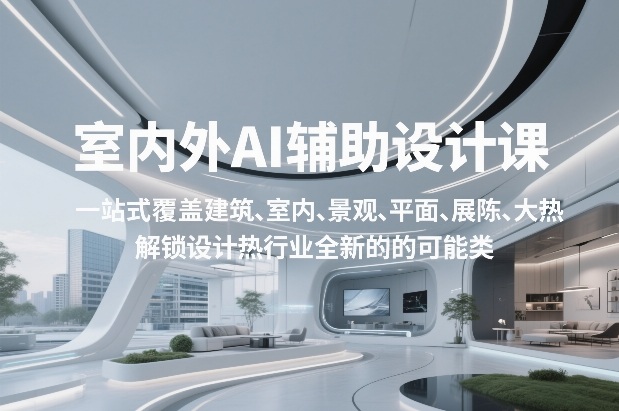 室内外AI设计课，一站式覆盖建筑、室内、景观、平面、展陈五大热门品类，解锁设计行业的全新可能-资源宝库
