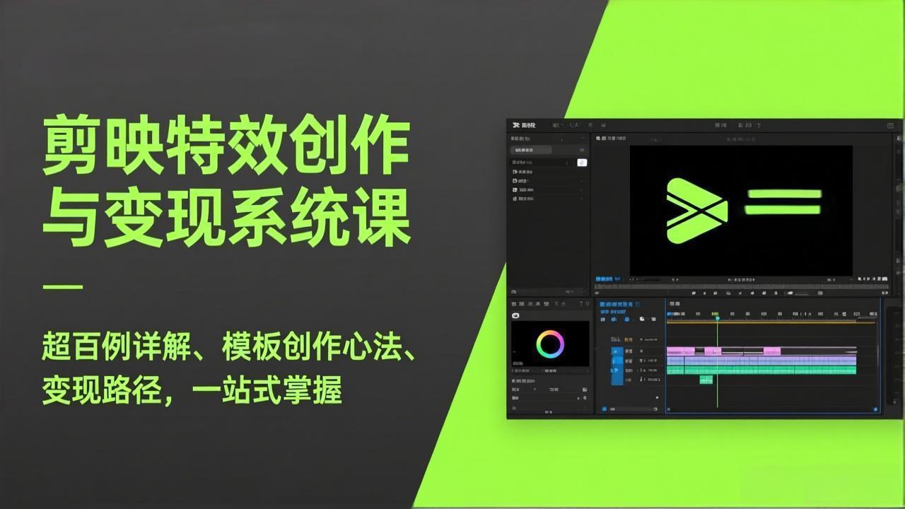 剪映特效创作与变现系统课，超百例详解、模板创作心法、变现路径，一站式掌握-资源宝库