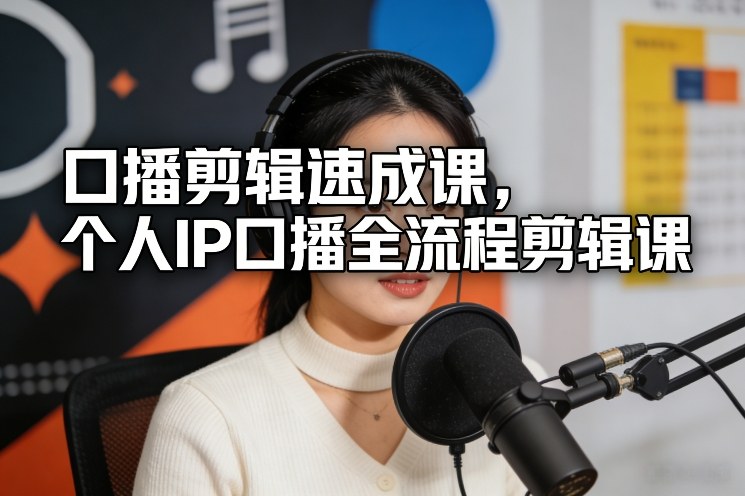 口播剪辑速成课，个人IP口播全流程剪辑课-资源宝库