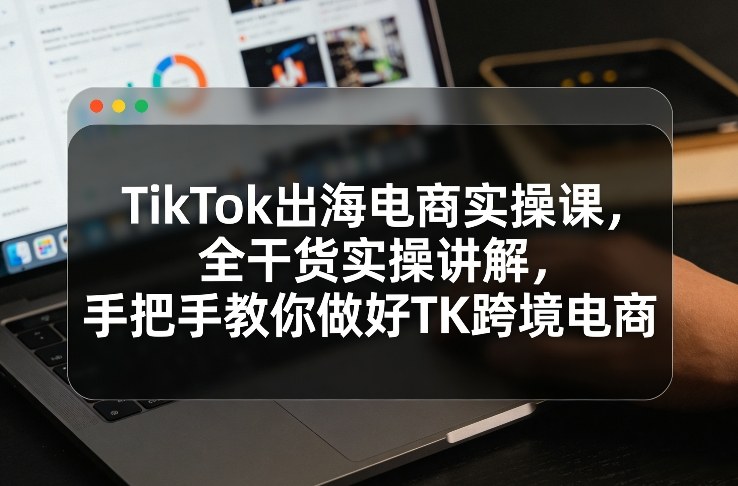 TikTok出海电商实操课，全干货实操讲解，手把手教你做好TK跨境电商-资源宝库
