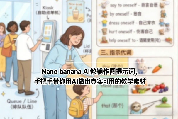 Nano banana AI教辅作图提示词，手把手带你用AI做出真实可用的教学素材-资源宝库