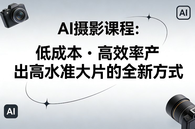 AI摄影课程，低成本高效率产出高水准大片的全新方式-资源宝库
