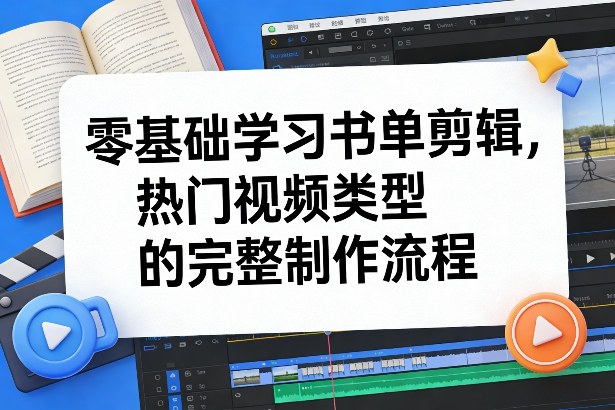 零基础学习书单剪辑，热门视频类型的完整制作流程(更新2026)-资源宝库