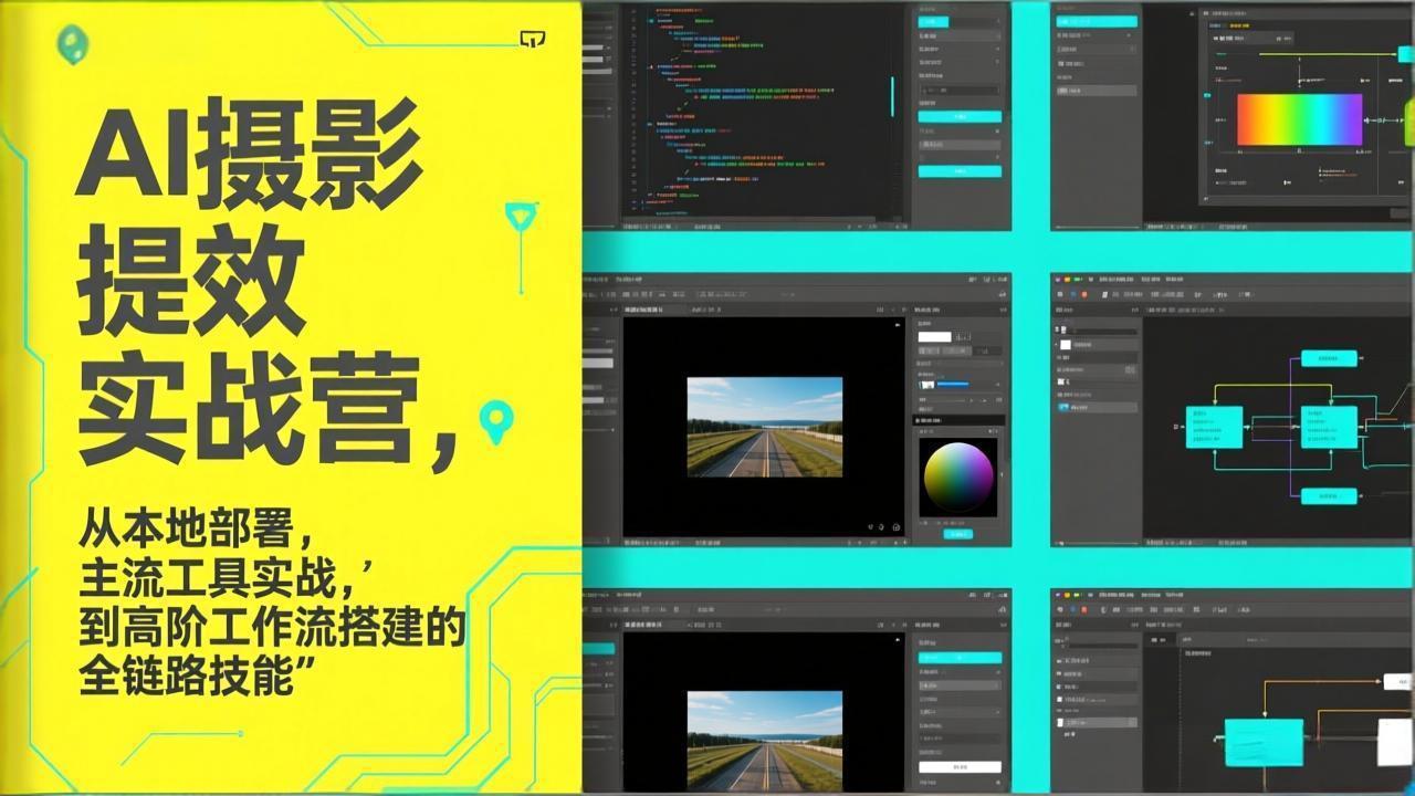 AI+摄影提效实战营,从本地部署,主流工具实战,到高阶工作流搭建的全链路技能-资源宝库