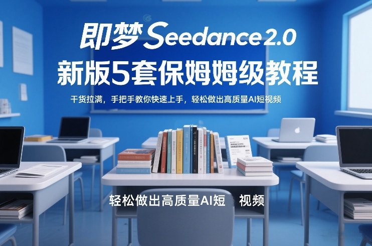即梦Seedance2.0新版5套保姆级教程,干货拉满,手把手教你快速上手,轻松做出高质量AI短视频-资源宝库