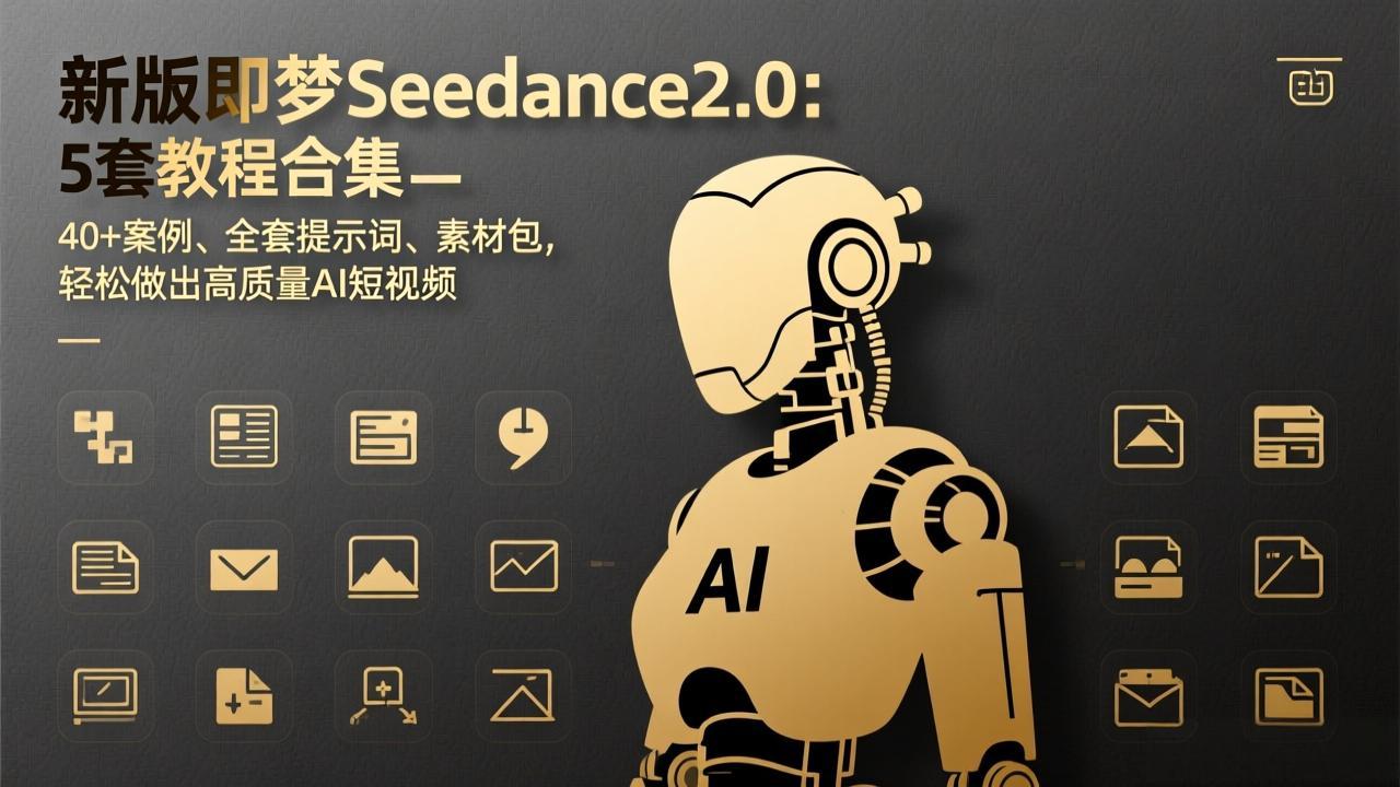 新版即梦Seedance2.0:5套教程合集,40+案例、全套提示词、素材包,轻松做出高质量AI短视频-资源宝库
