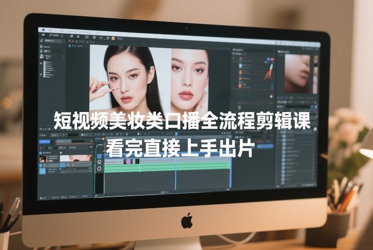 短视频美妆类口播全流程剪辑课，看完直接上手出片-资源宝库