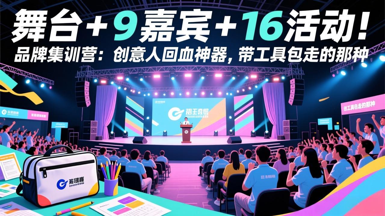舞台 + 9 嘉宾 + 16 活动！品牌集训营：创意人回血神器，带工具包走的那种-资源宝库