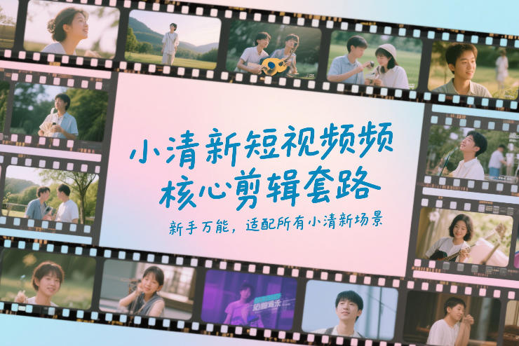 小清新短视频核心剪辑套路，新手万能，适配所有小清新场景-资源宝库