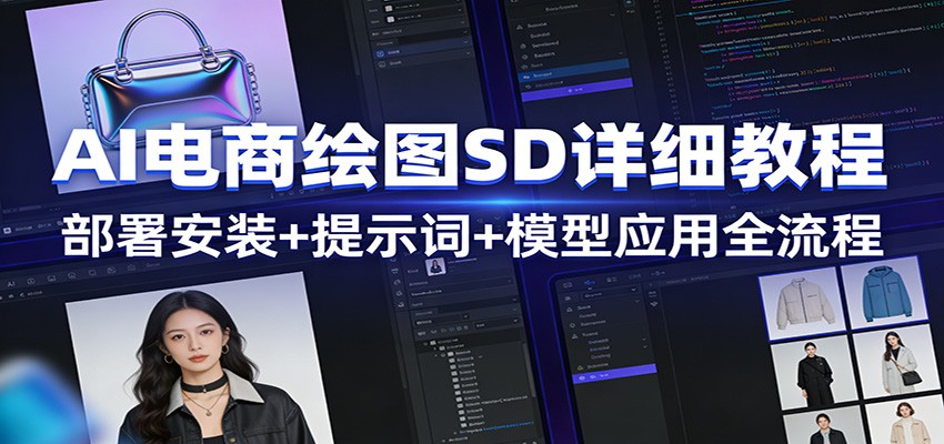 AI电商绘图SD详细教程:部署安装+提示词+模型应用全流程-资源宝库