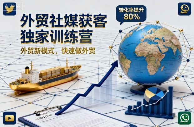 外贸社媒获客独家训练营，外贸新模式，快速做外贸(更新26年2月)-资源宝库