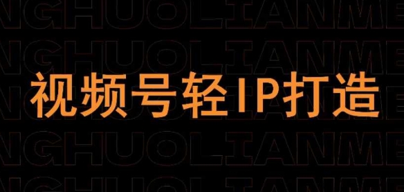 视频号线上课程，视频号轻IP打造-资源宝库