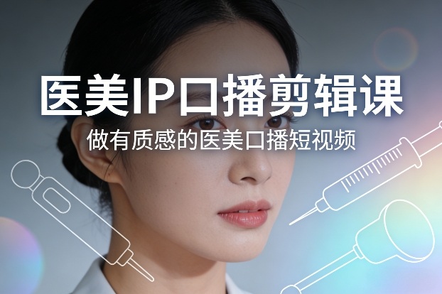 医美IP口播剪辑课，做有质感的医美口播短视频-资源宝库
