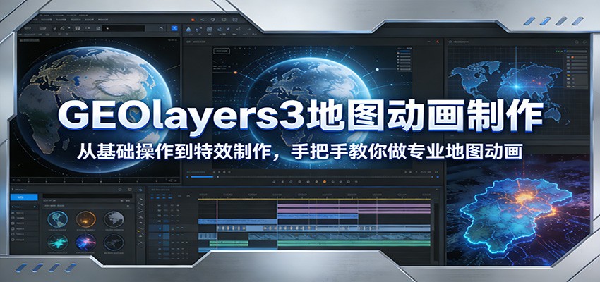 GEOlayers3地图动画制作:从基础操作到特效制作,手把手教你做专业地图动画-资源宝库