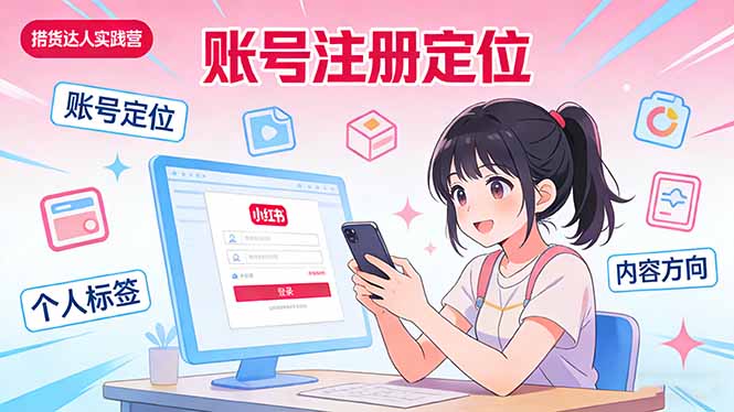 小红书带货达人实战营：账号注册定位、内容创作、选品策略、带货技巧、流量运营等-资源宝库