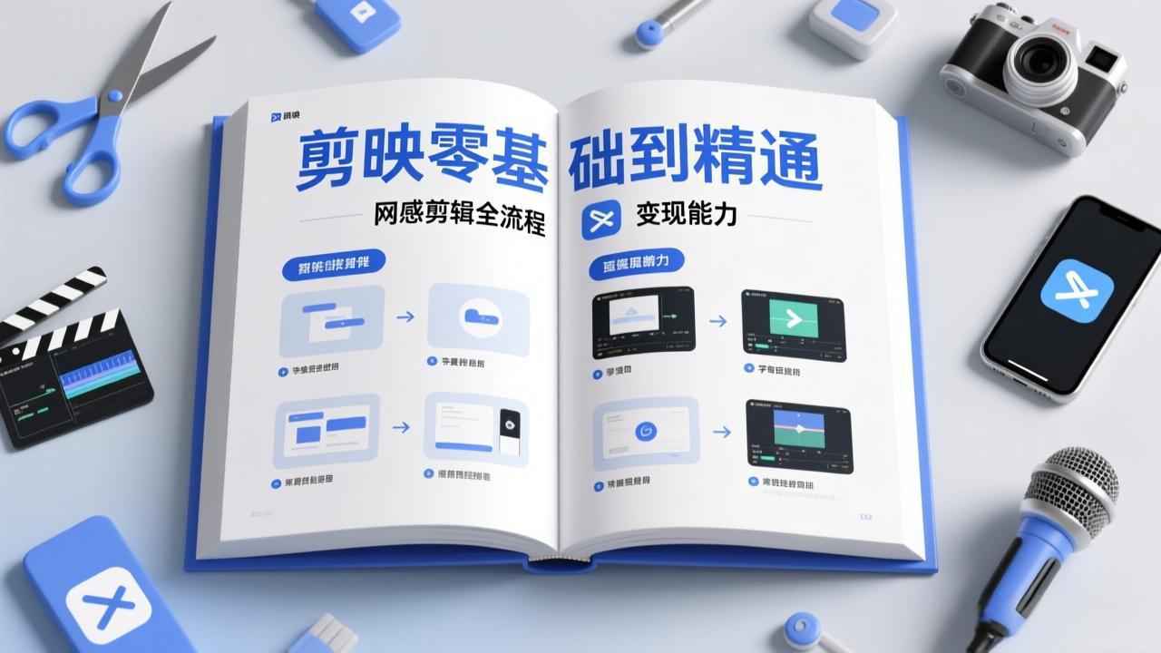 剪映零基础也能快速上手，从入门到精通掌握网感剪辑全流程，掌握能直接变现的剪辑能力-资源宝库