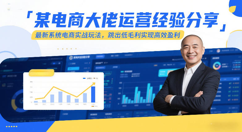 某电商大佬运营经验分享，最新系统电商实战玩法，跳出低毛利实现高效盈利(更新)-资源宝库