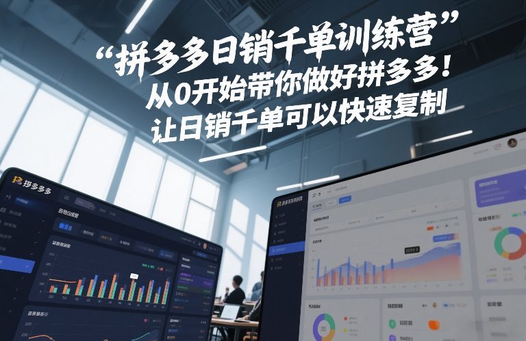 拼多多日销千单训练营，从0开始带你做好拼多多，让日销千单可以快速复制(更新26年2月)-资源宝库