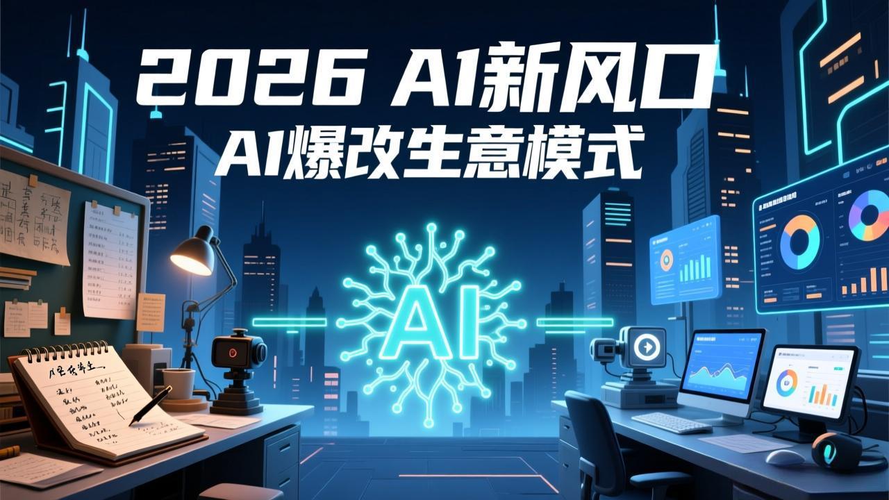 2026年AI创富新风口，用人工智能爆改你的生意模式，从短视频到直播全面降本增效抢占先机-资源宝库