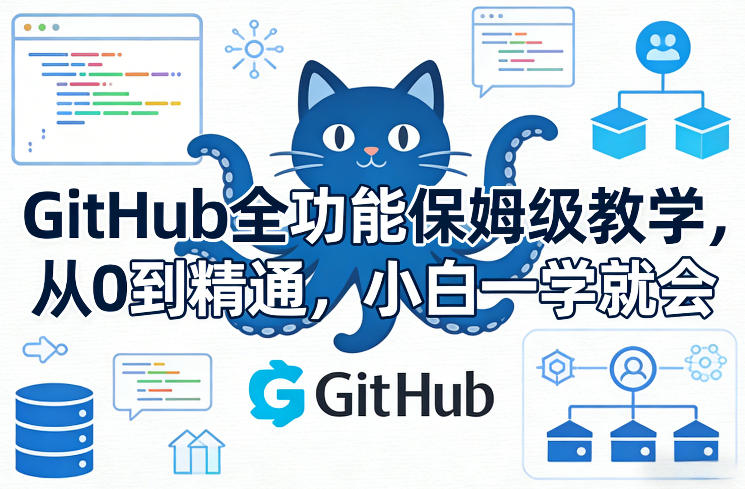 GitHub全功能保姆级教学，从0到精通，小白一学就会-资源宝库