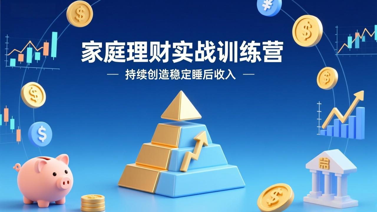 家庭理财实战训练营：从0到1建体系，三阶进阶层层递进，助你持续创造稳定睡后收入-资源宝库