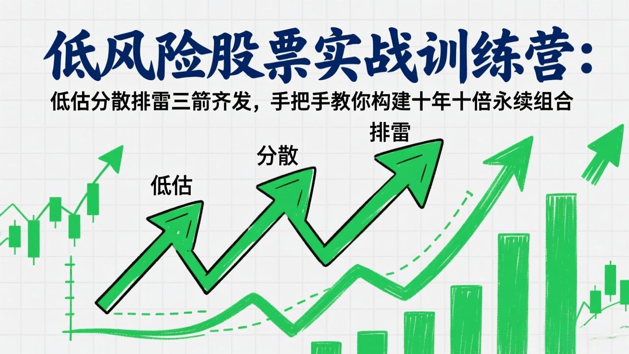 低风险股票实战训练营：低估分散排雷三箭齐发，手把手教你构建十年十倍永续组合-资源宝库