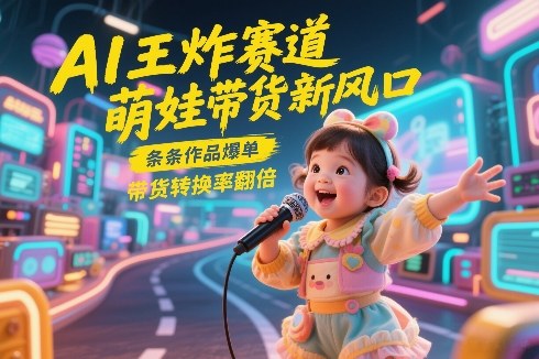 AI王炸赛道，萌娃带货新风口，条条作品爆单，带货转换率翻倍，核心逻辑拆解-资源宝库