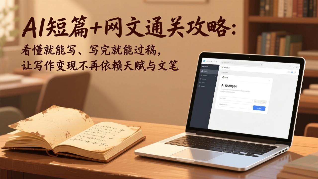 AI短篇+网文通关攻略：看懂就能写、写完就能过稿，让写作变现不再依赖天赋与文笔-资源宝库