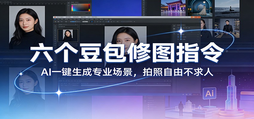 六个豆包修图指令：AI 一键生成专业场景，拍照自由不求人-资源宝库