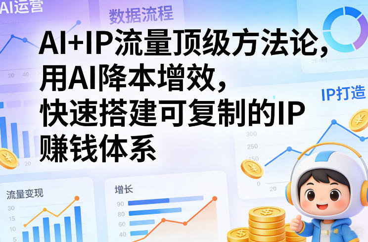 AI+IP流量顶级方法论，用AI降本增效，快速搭建可复制的IP賺钱体系-资源宝库
