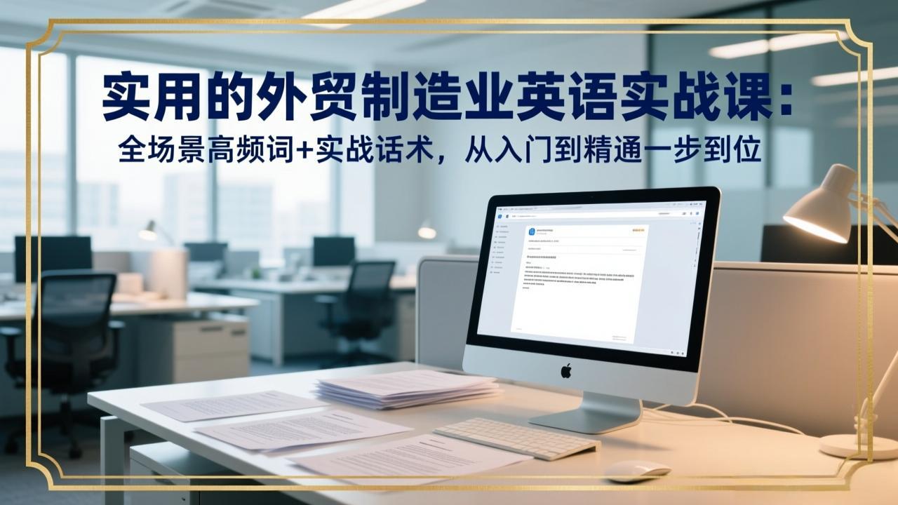 实用的外贸制造业英语实战课:全场景高频词+实战话术,从入门到精通一步到位-资源宝库