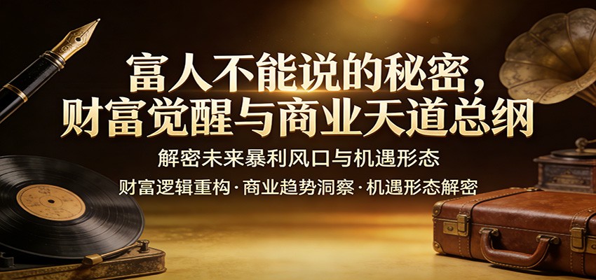 富人不能说的秘密，财富觉醒与商业天道总纲，解密未来暴利风口与机遇形态-资源宝库