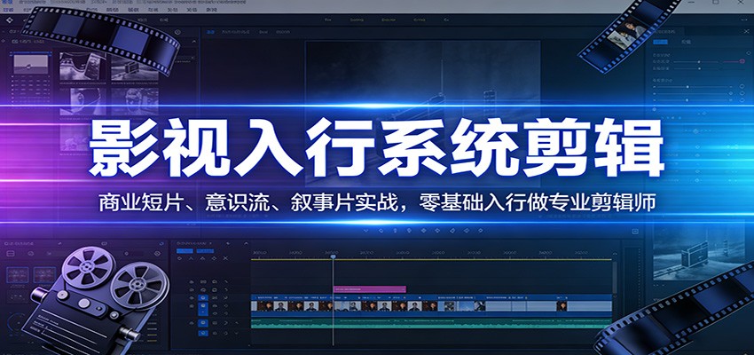 影视系统剪辑，商业短片、意识流、叙事片实战，零基础入行做专业剪辑师-资源宝库