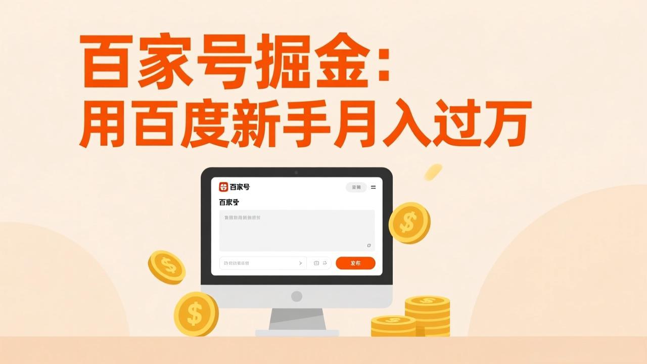 百家号掘金：用百度新手月入过万，日入300，无需引流，全新手机搬砖项目-资源宝库