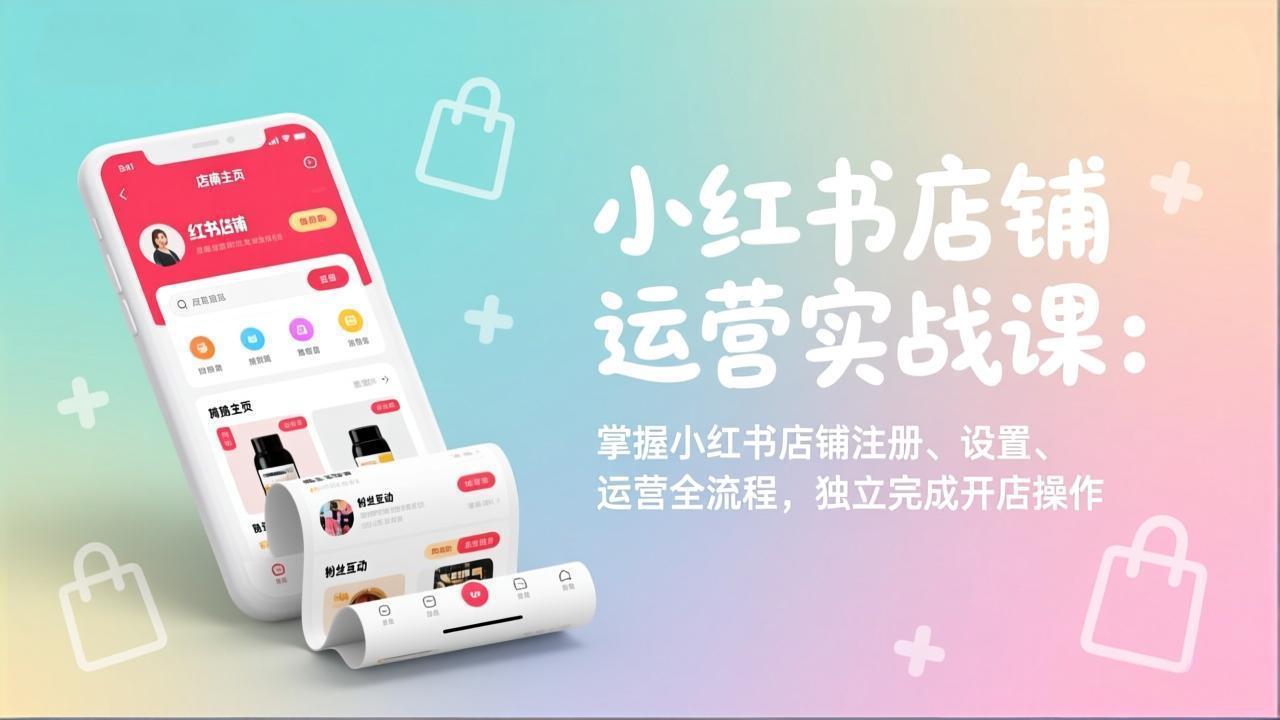 小红书店铺运营实战课：掌握小红书店铺注册、设置、运营全流程，独立完成开店操作-资源宝库