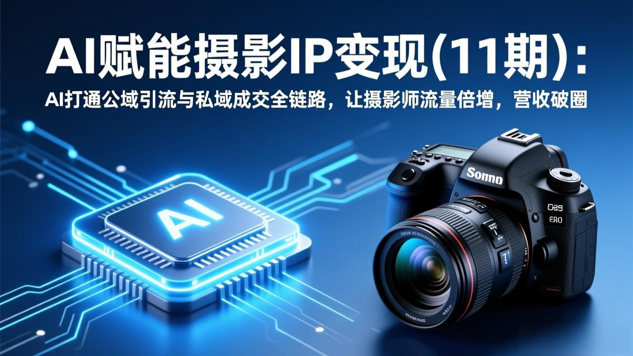 AI赋能摄影IP变现(11期-资源宝库
