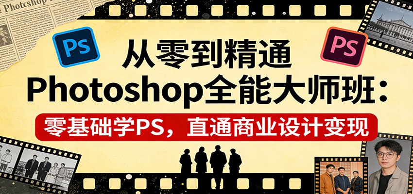 从零到精通Photoshop全能大师班：零基础学PS，直通商业设计变现-资源宝库