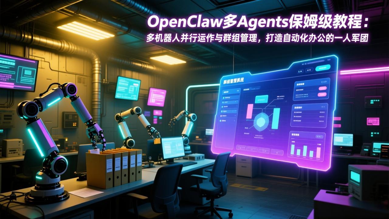 OpenClaw多Agents保姆级教程：多机器人并行运作与群组管理，打造自动化办公的一人军团-资源宝库