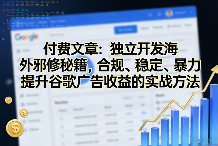 付费文章：独立开发海外邪修秘籍，合规、稳定、暴力提升谷歌广告收益的实战方法-资源宝库