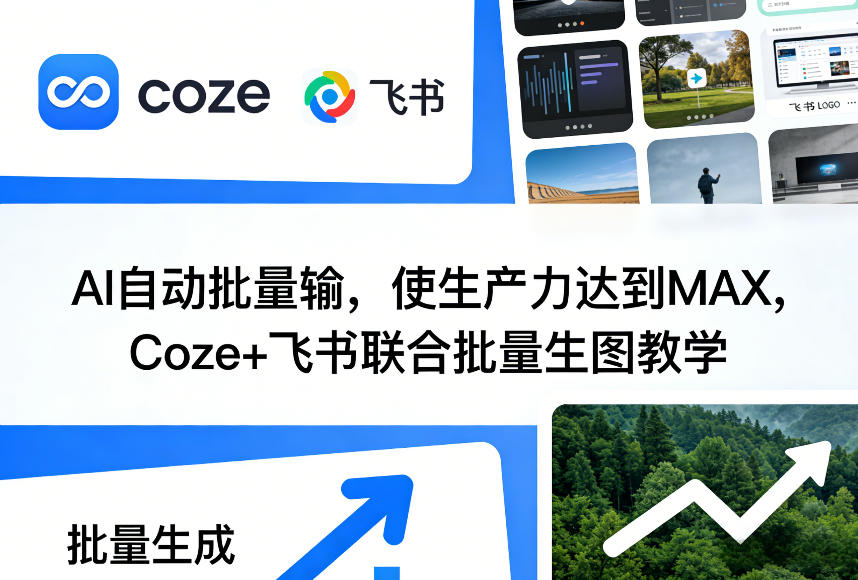 AI自动批量输，使生产力达到MAX，Coze+飞书联合批量生图教学-资源宝库